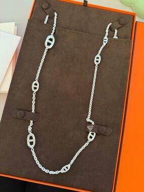 Brand New Hermes Silver 120cm Farandole Necklace Hard to find!